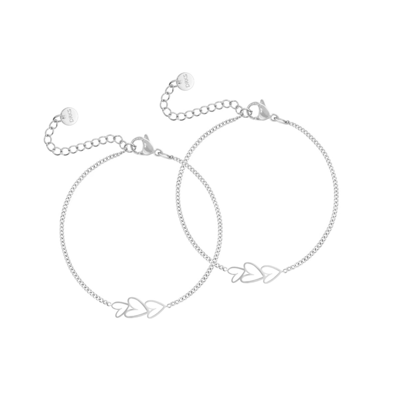 Moeder & dochter armband triple heart