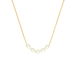 Multi pearl necklace goldplated